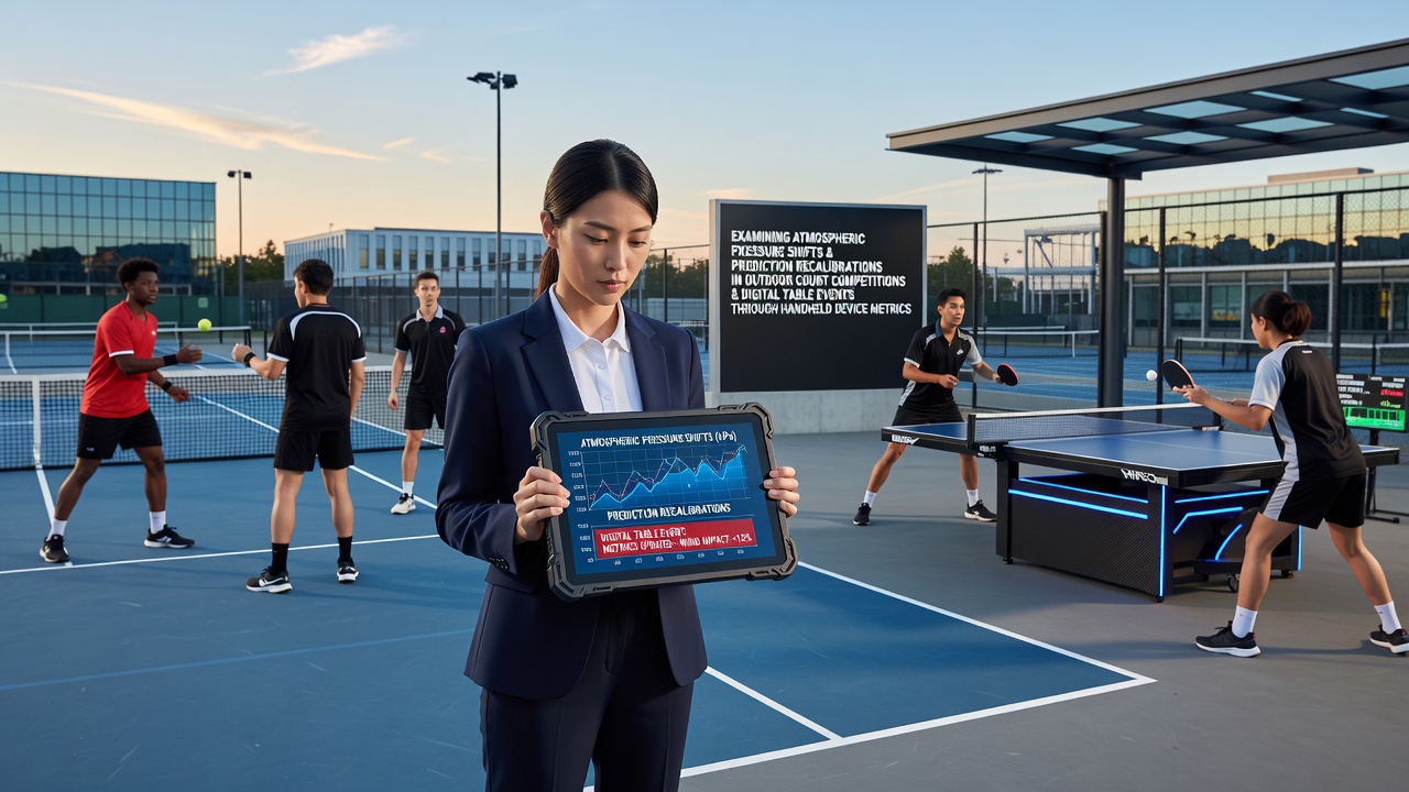 Atmosphärische Druckmessungen auf Handheld-Geräten während Outdoor-Court-Events und digitaler Tischturniere