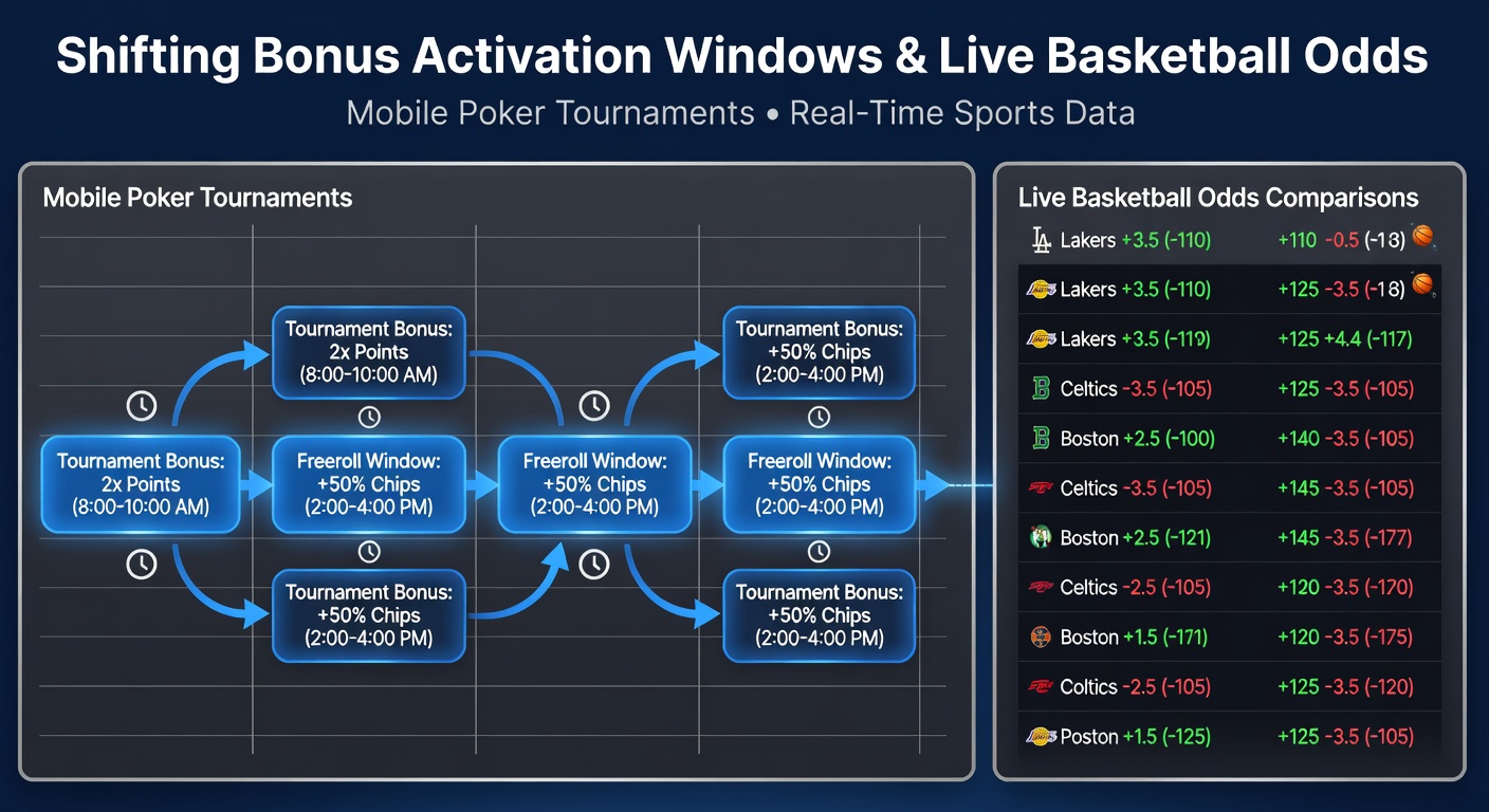Mobile Poker Turniere mit Bonusaktivierung und Basketball Quotenvergleich auf Smartphone