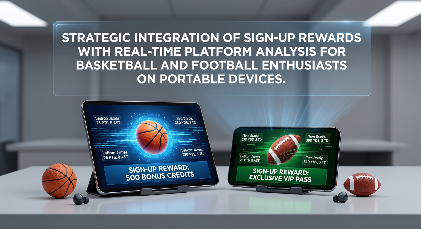 Mobile Plattform zeigt Echtzeit-Statistiken für Basketball- und Fußballspiele mit Anmeldebonus-Integration